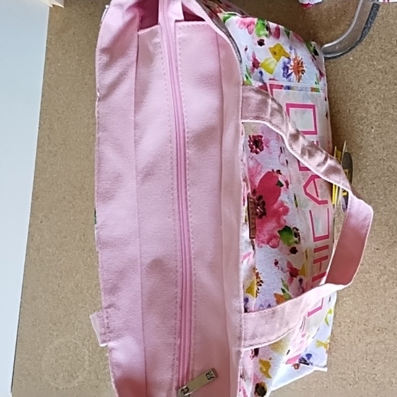 Robin Ruth Chicago Pink Watercolor Floral Medium Bag - Picture 6 of 10